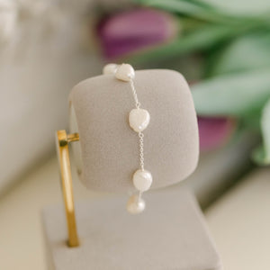 Pearl Cluster Bracelet (Silver)