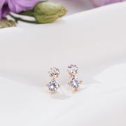 Double Diamond Studs (Gold)