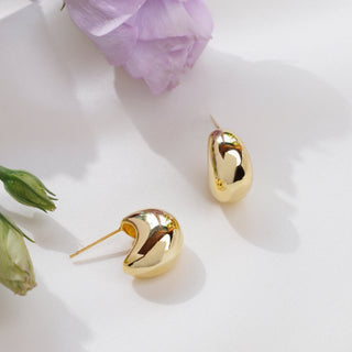 Mini Gold Dome Earrings