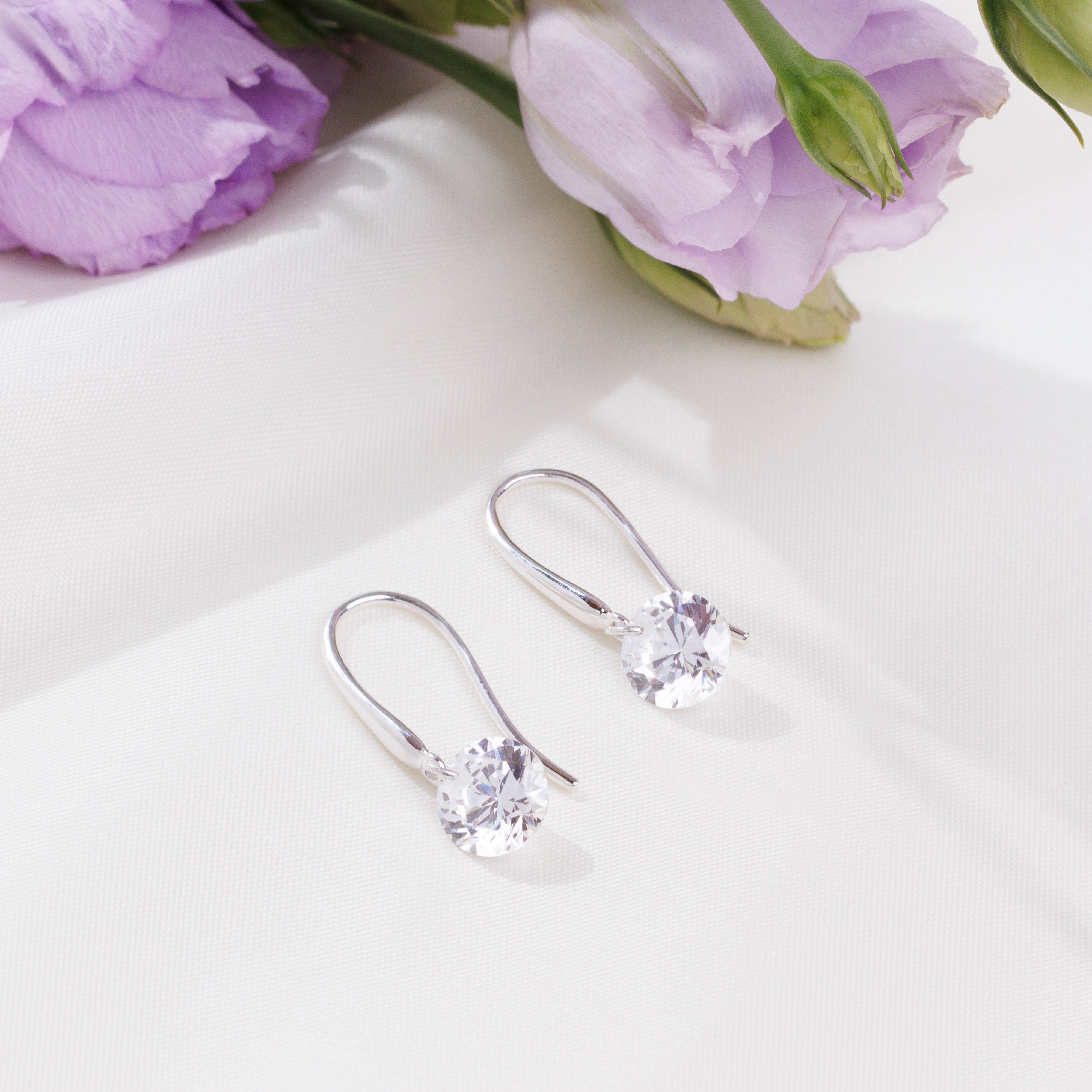 Diamond Burst Earrings (Silver)
