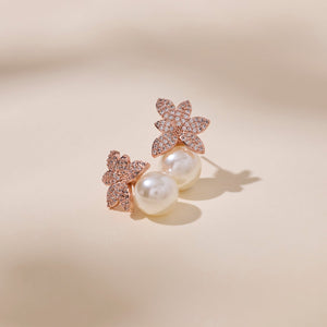 Lotus Earrings (Rose Gold)