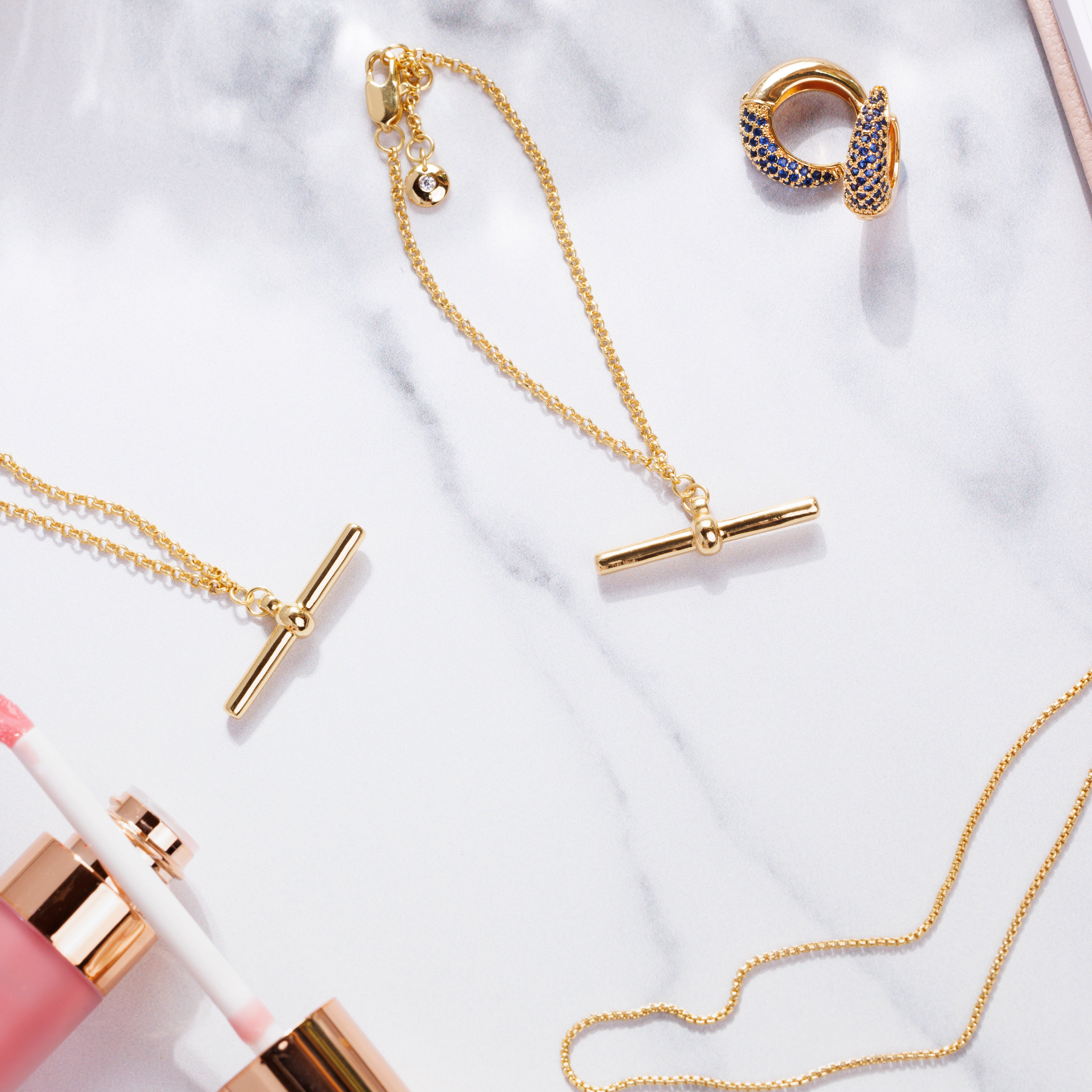 T-Bar Necklace (Gold)