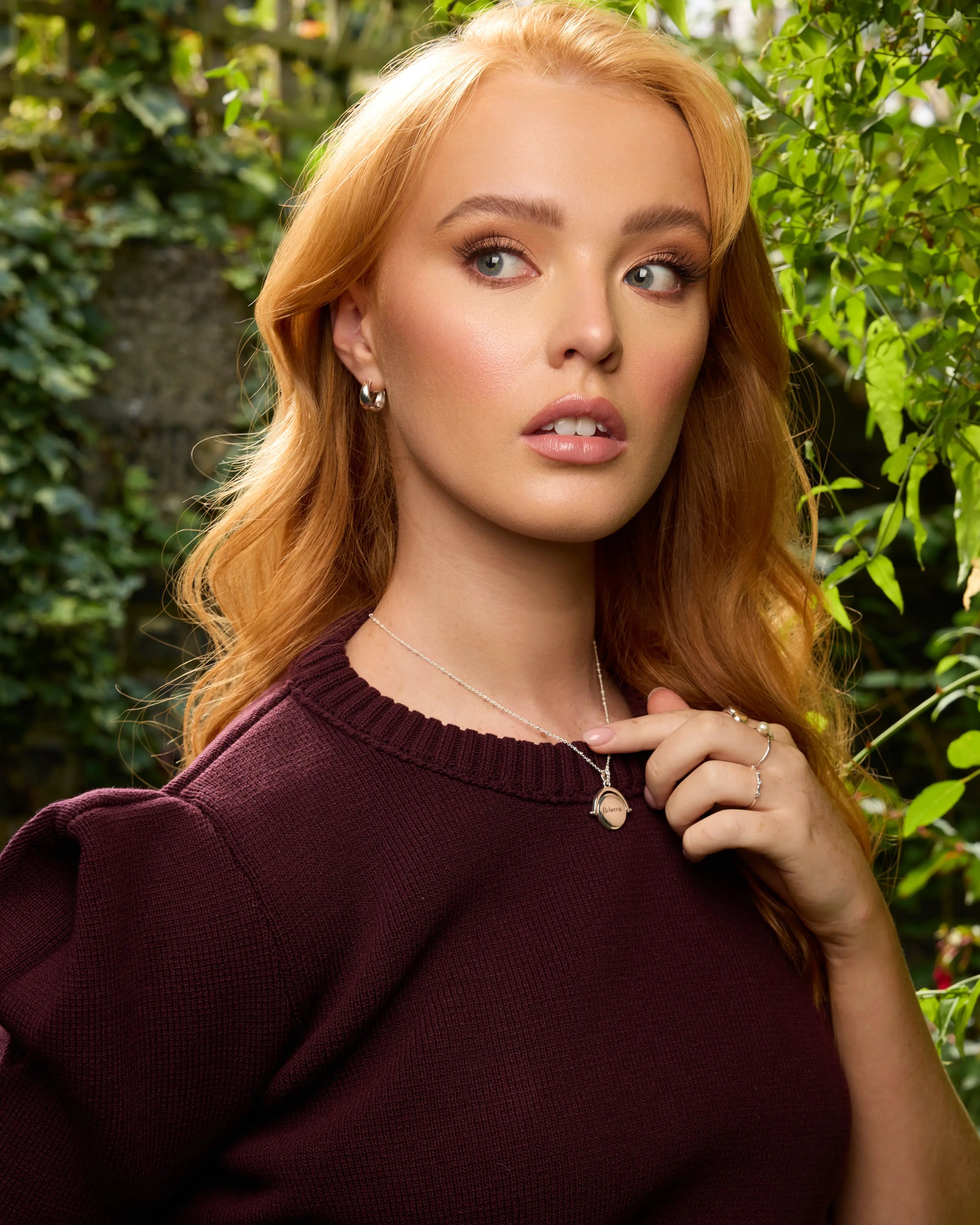 Spinning Disc Necklace (Silver)