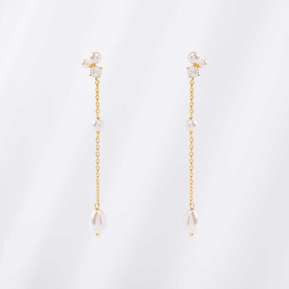 Chloé Pearl Earrings - Gold