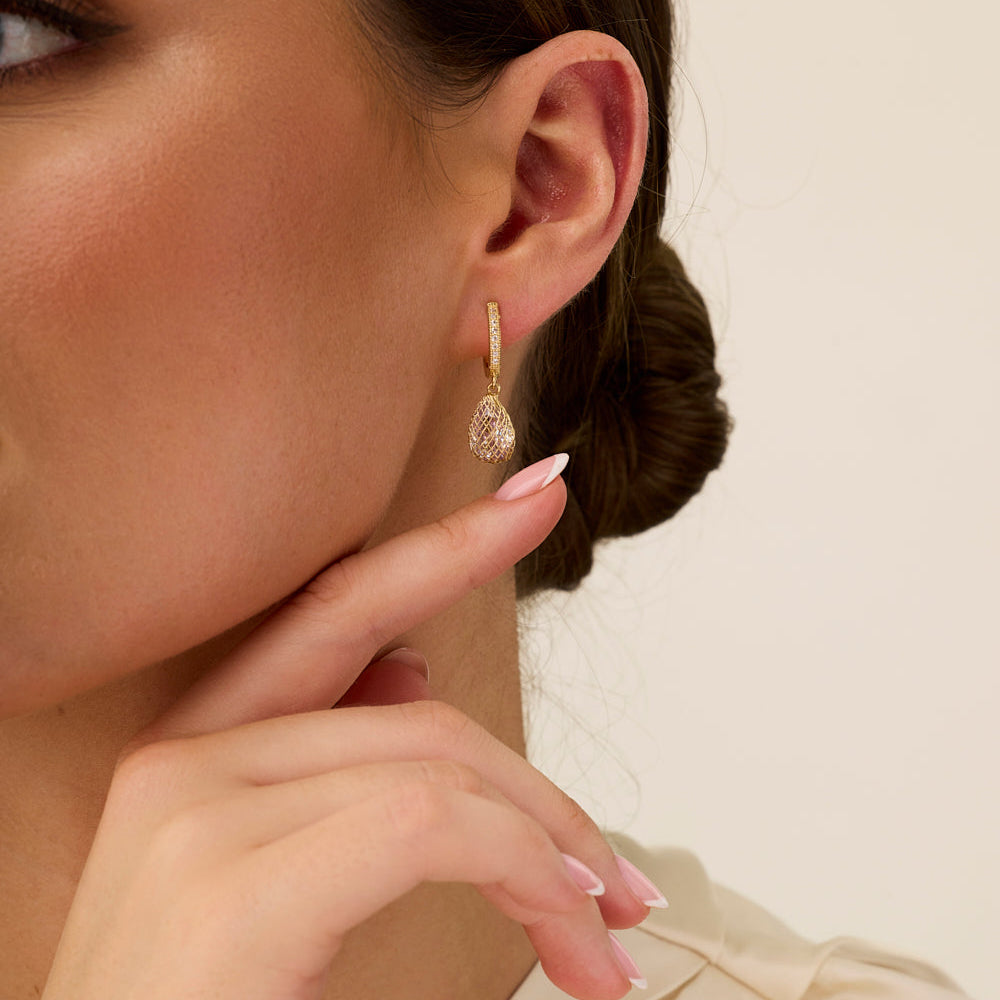 Dew Drop Earrings - Gold