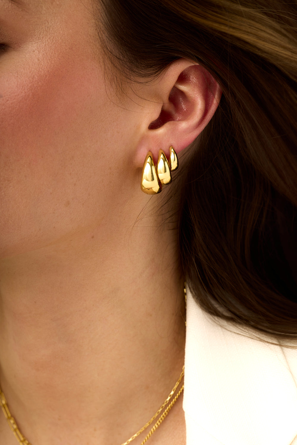 Marlow Hoops Medium 15mm (Gold)