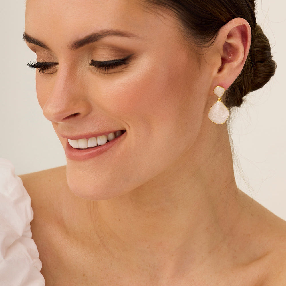 Everly Pearl Earrings - Gold