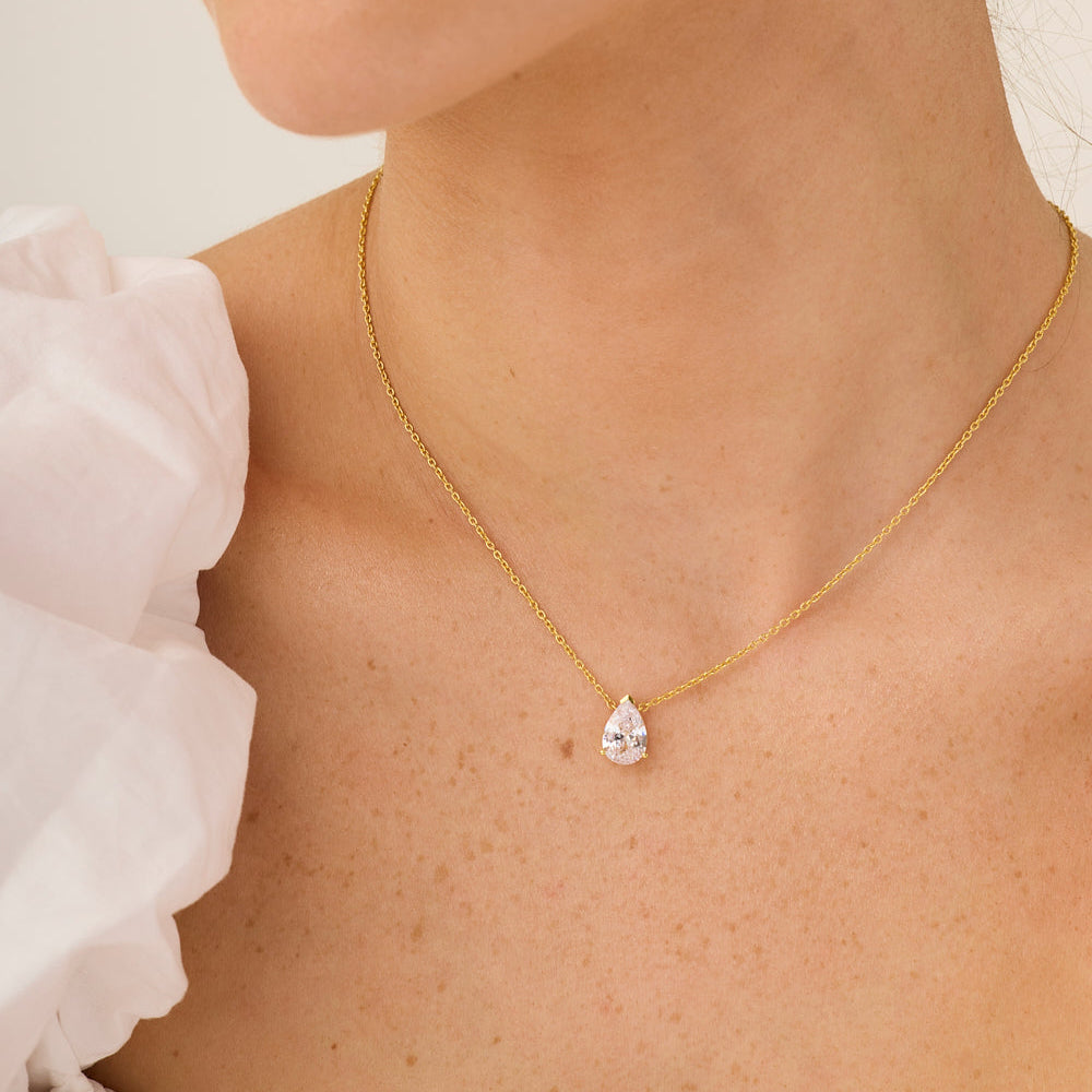 Pear Drop Necklace - Gold