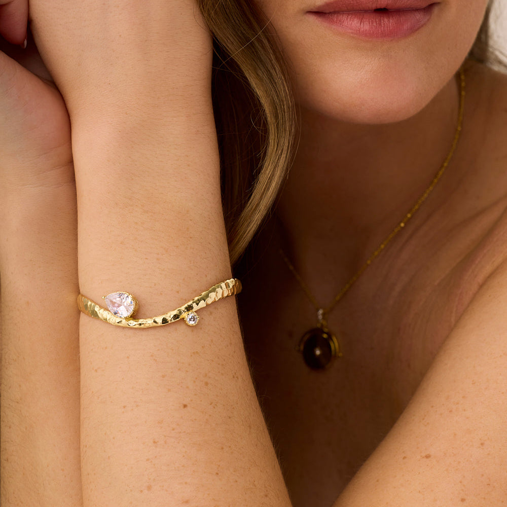 Wave Bangle - Gold