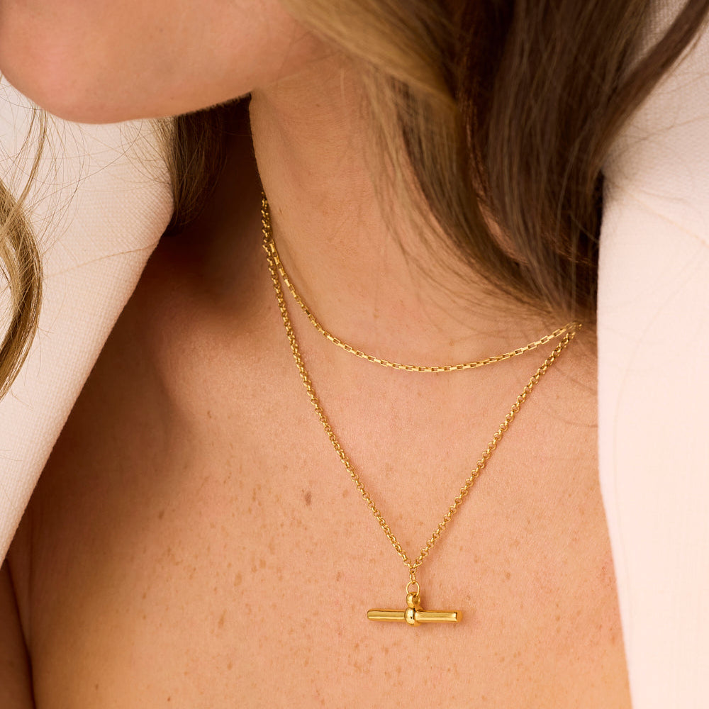 T-Bar Necklace (Gold)