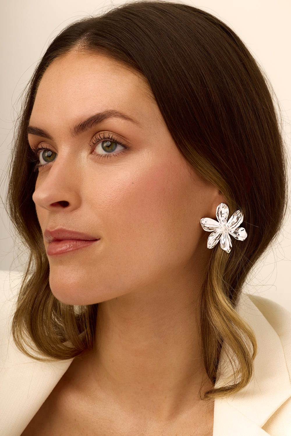 Silver Flora Earrings