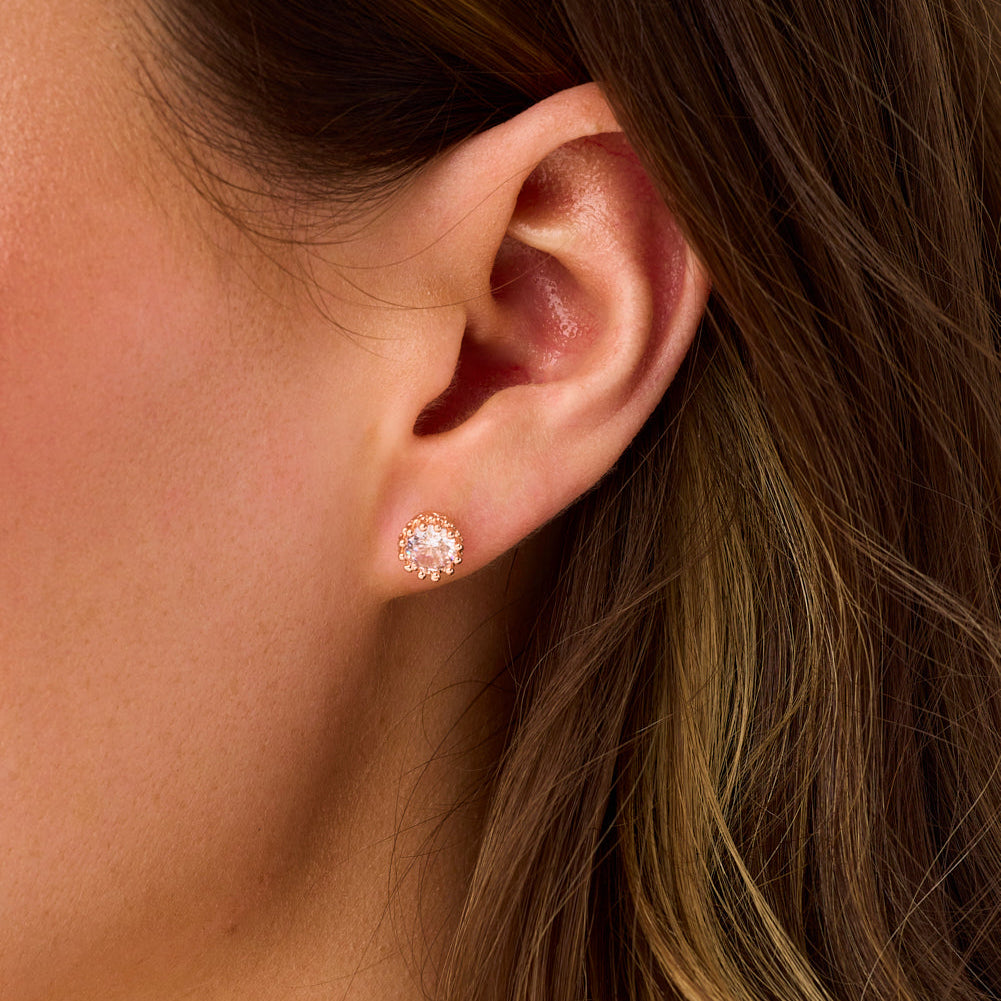 Halo Stud Earrings - Gold