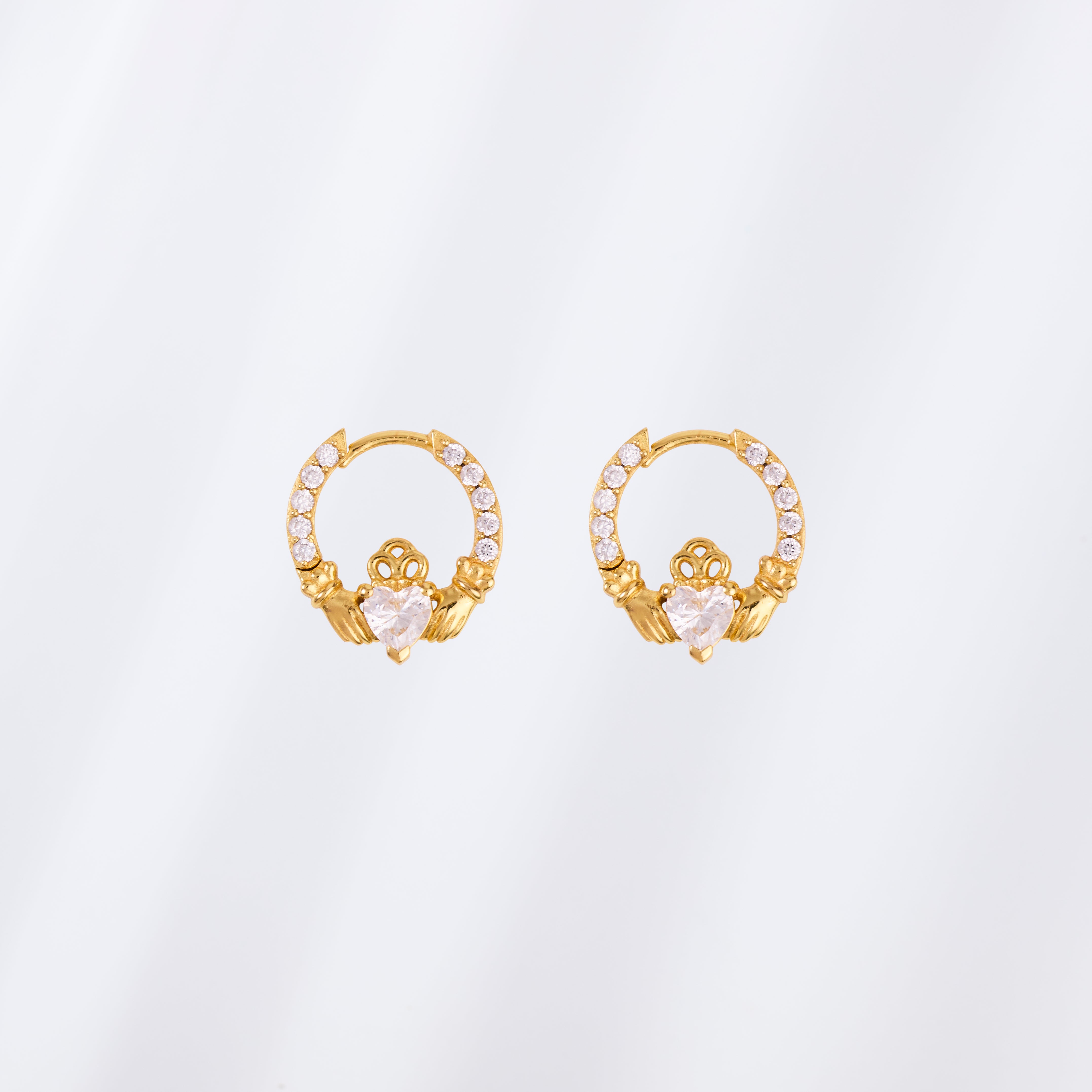 Claddagh Huggies - Gold