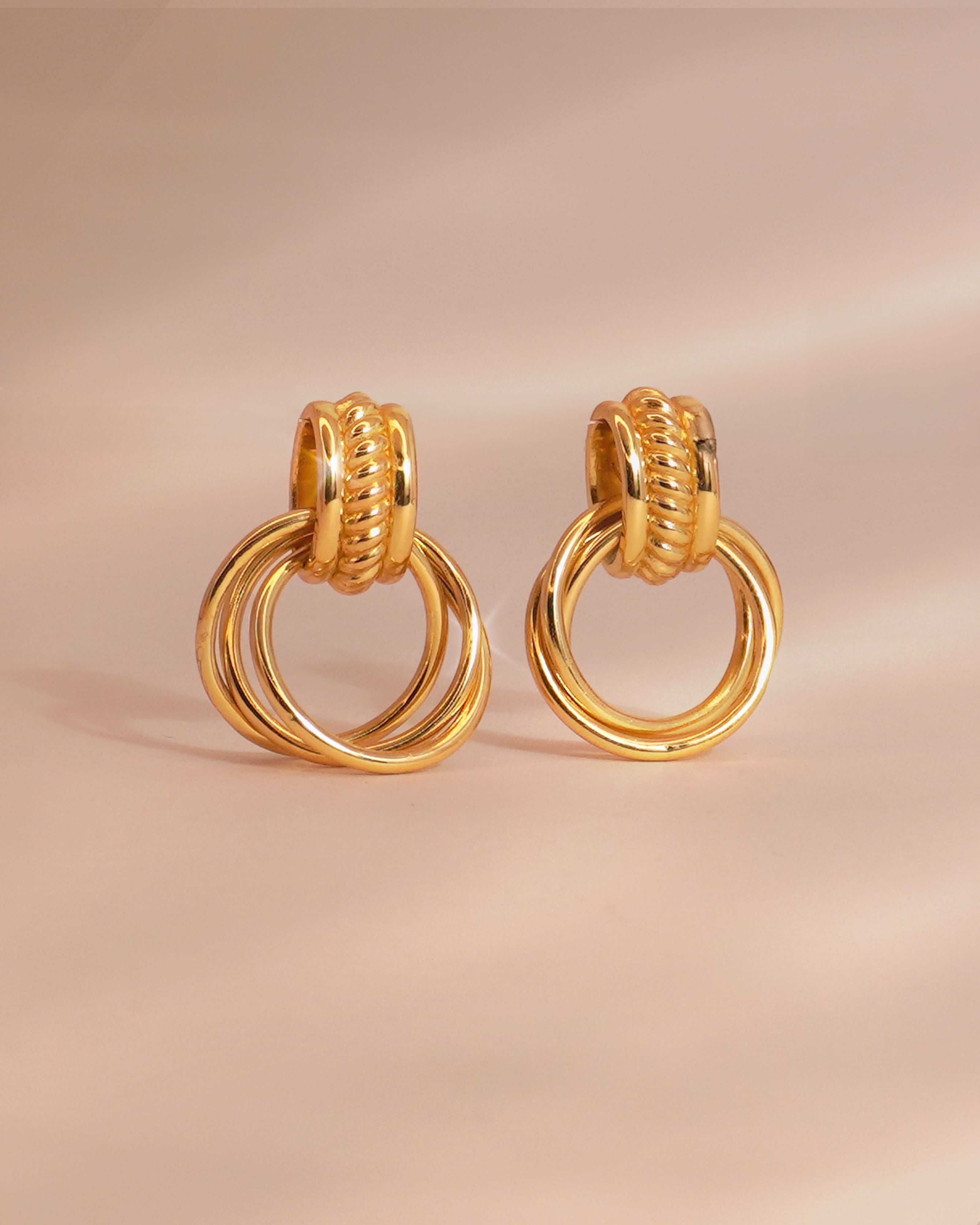 Woven Trio Earrings (Gold)