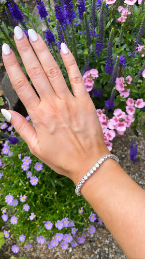 4mm Tennis Bracelet (Silver)