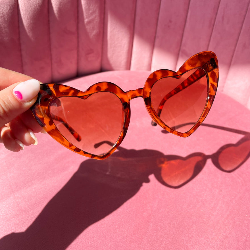 Love Heart Sunglasses (Tortoise Shell)