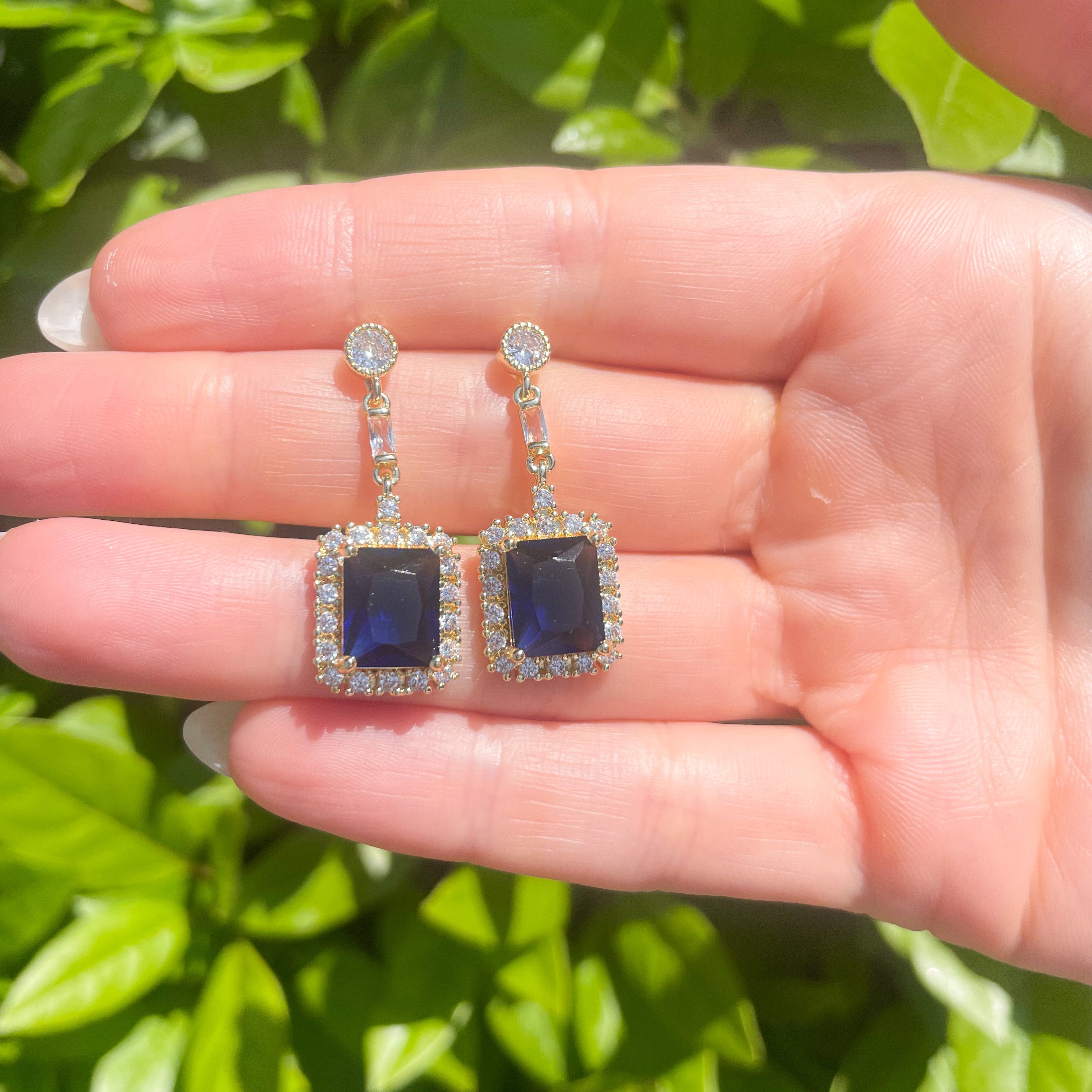 Sapphire Drop Earrings – Rosie & Dott