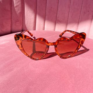 Love Heart Sunglasses (Tortoise Shell)