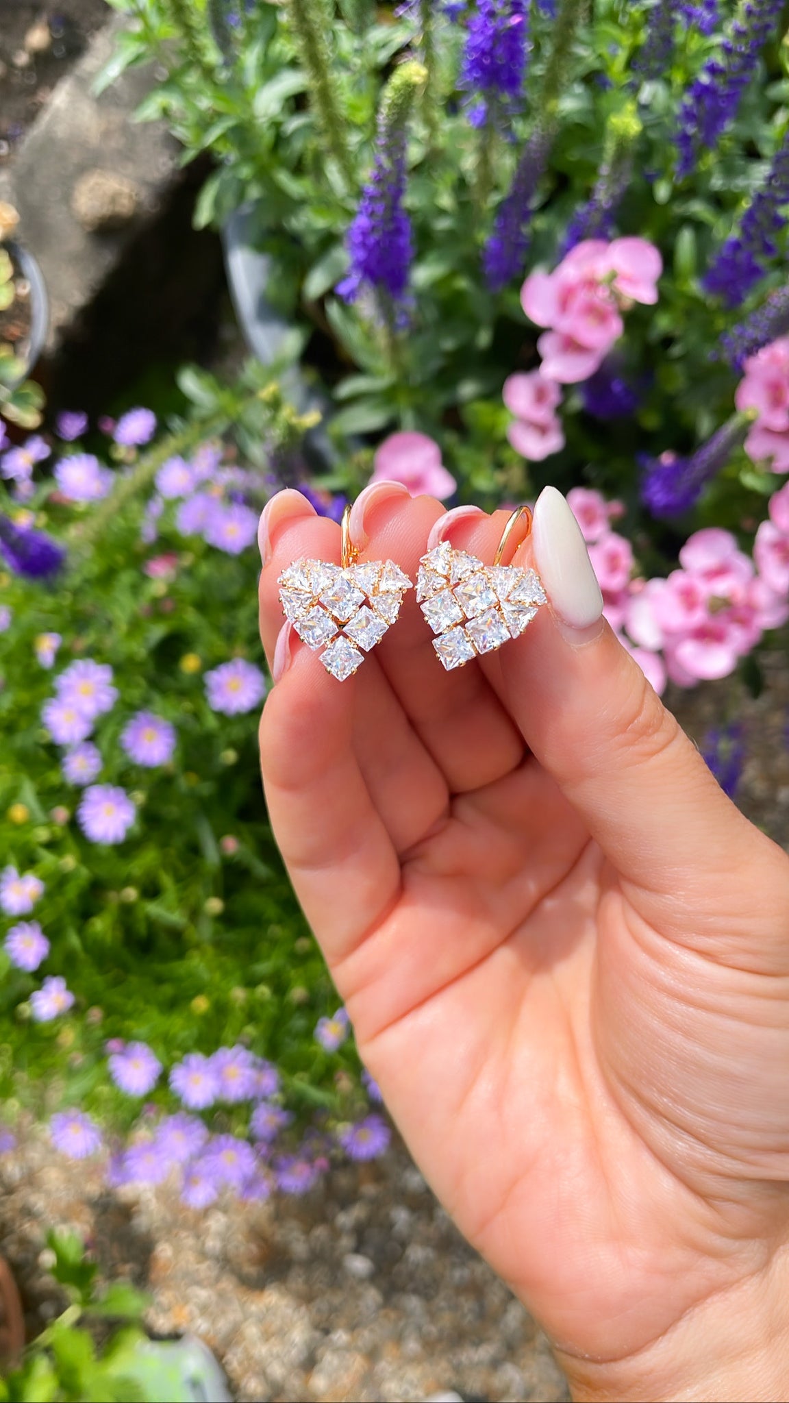 Crystal Heart Earrings