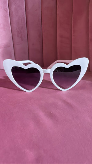 Love Heart Sunglasses (White)