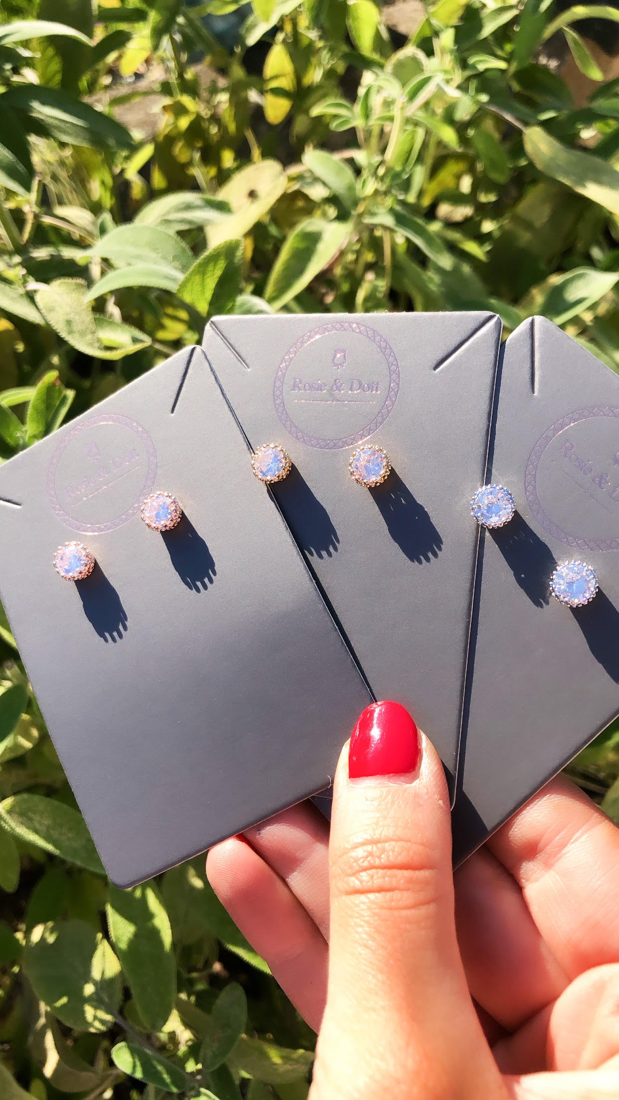 Halo Stud Earrings (Rose Gold)