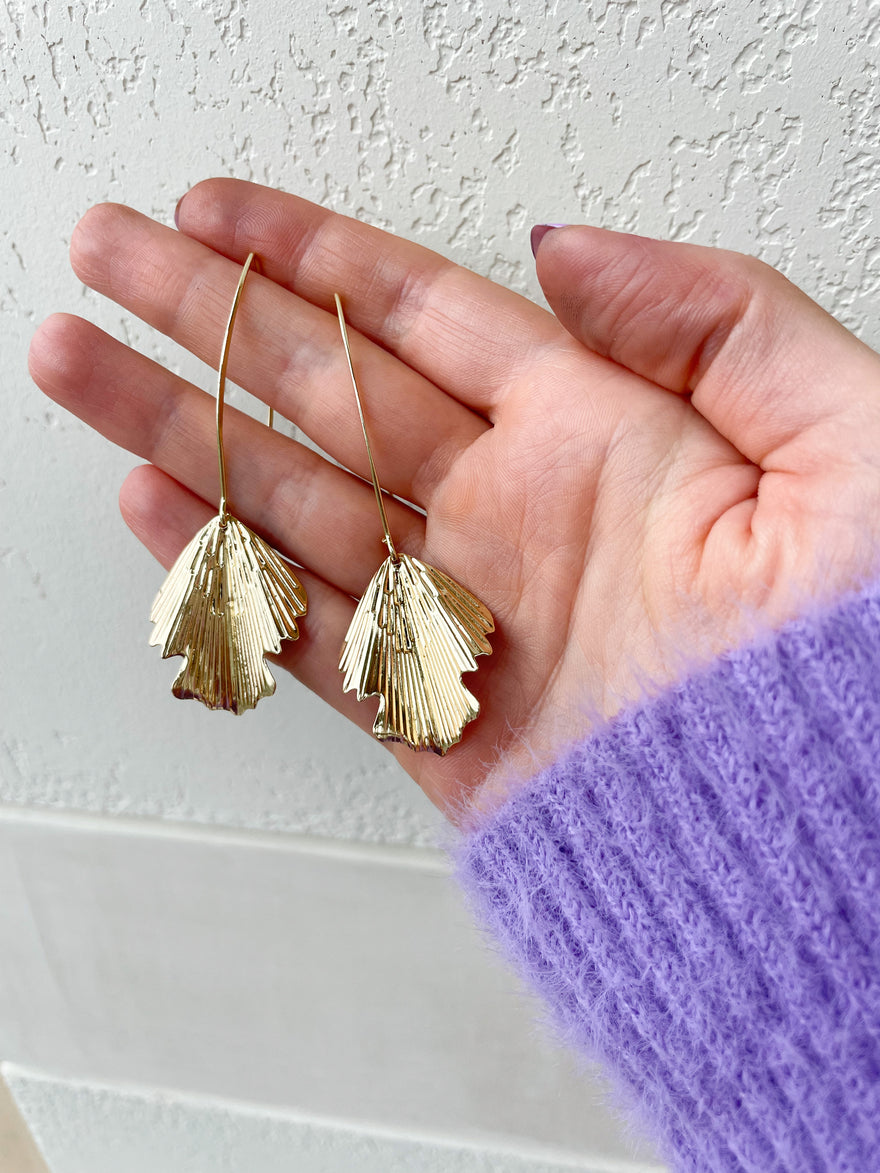 Pretty in Pleats Earrings (Gold)