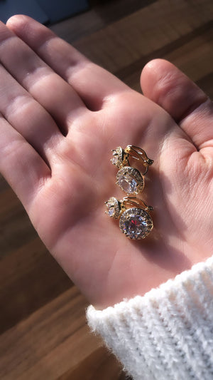 Clip On Shimmer & Shine Earrings (Gold)