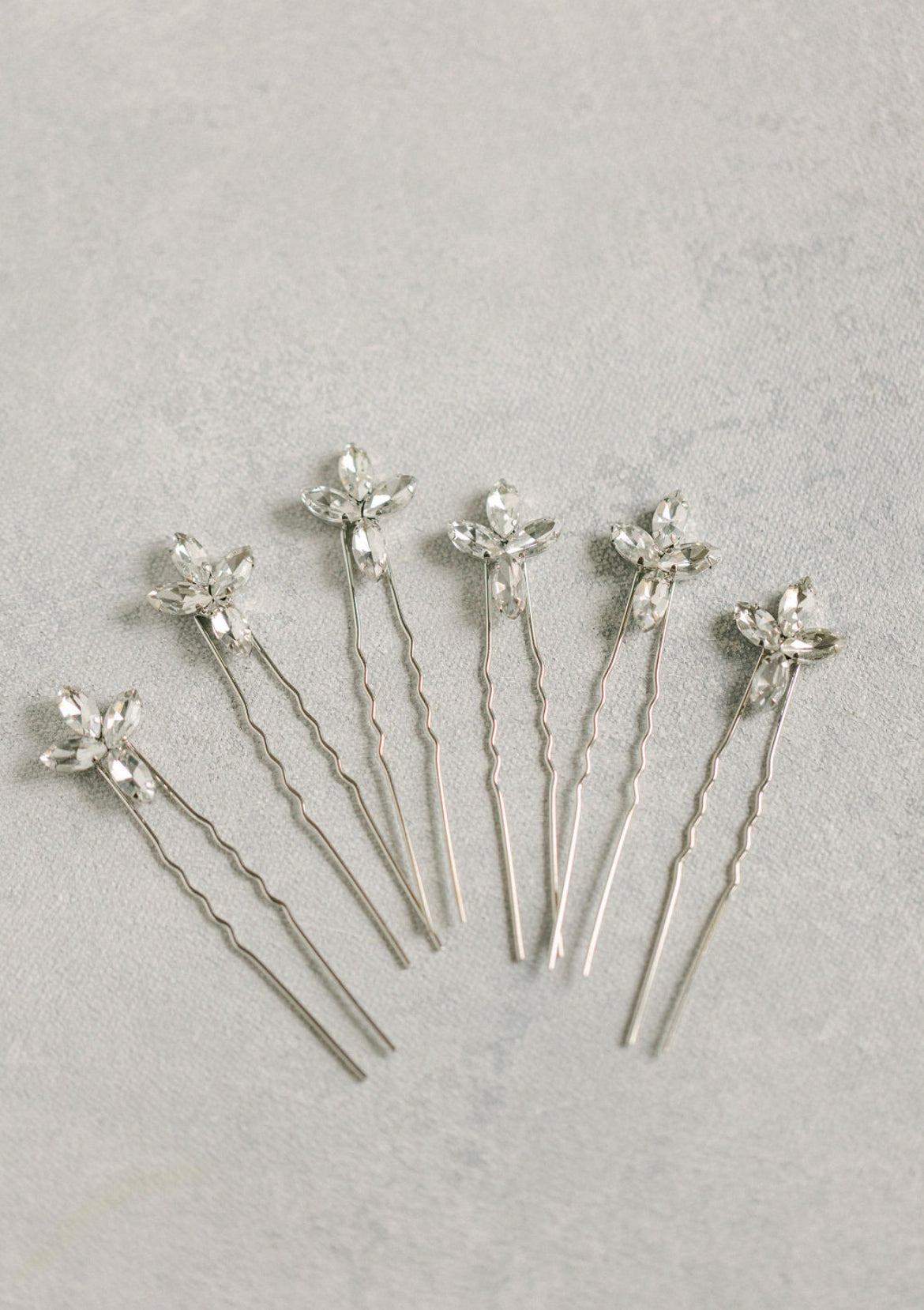 Peony Pins Silver (6 Pack)