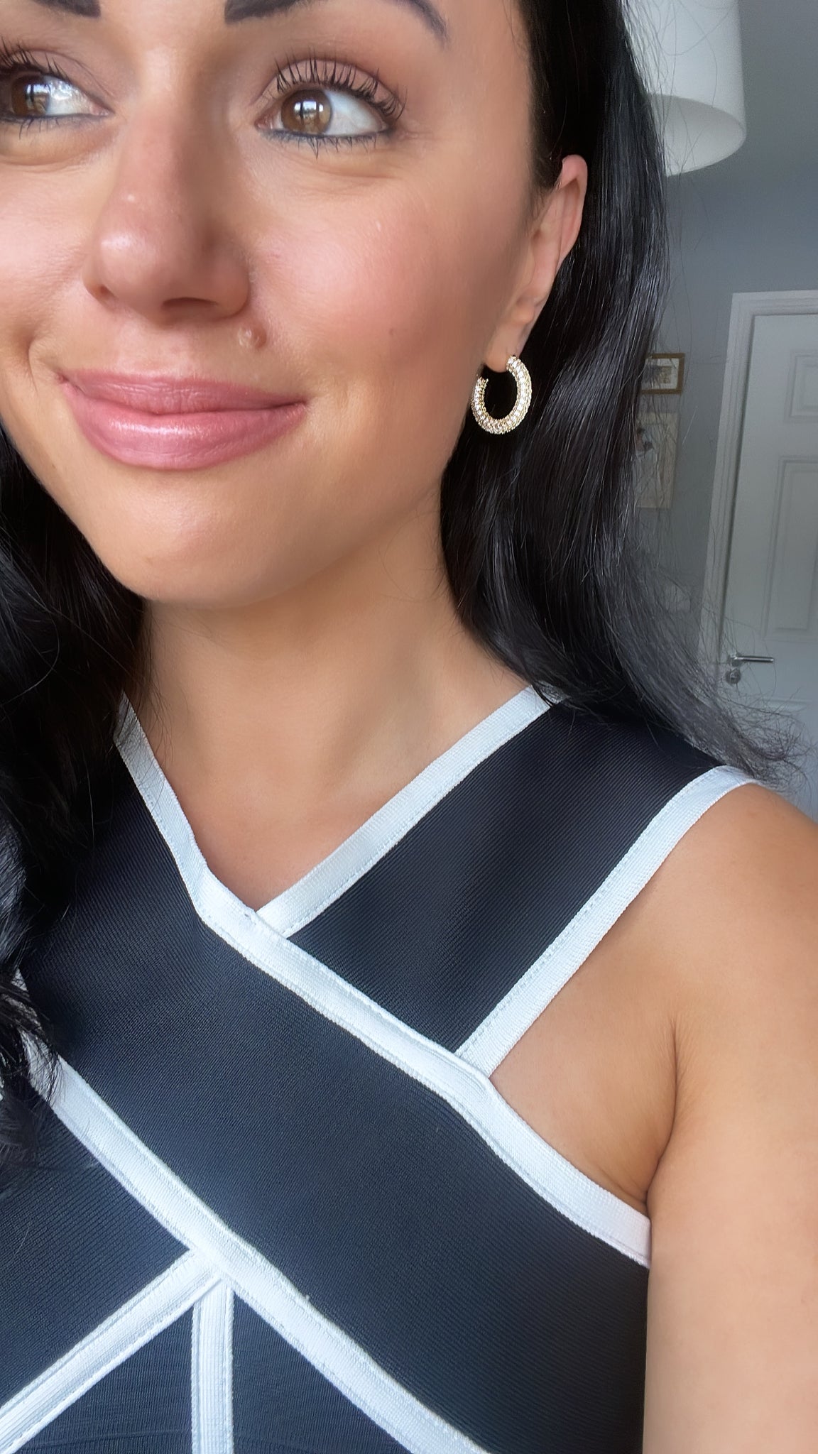Crystal Hoops (Gold)