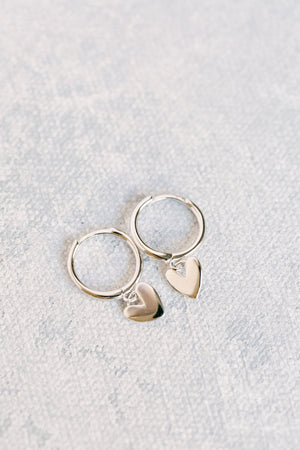 Little Heart of Mine Earrings (Silver)